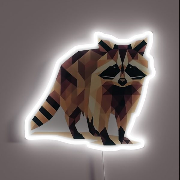 Cute Raccoon RGB Neon Sign