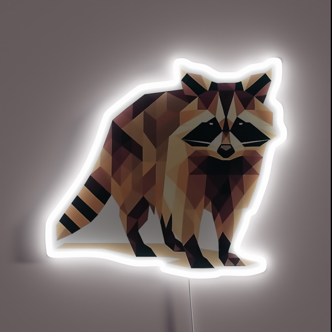 Cute Raccoon RGB Neon Sign Cute Raccoon RGB Neon Sign