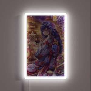 Cute Raiden Shogun Genshin Impact RGB Neon Sign