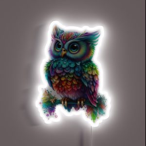 Cute Rainbow Hedwig Owl RGB Neon Sign Cute Rainbow Hedwig Owl RGB Neon Sign