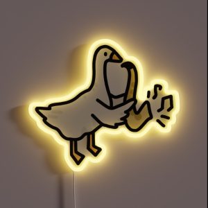 Cute Saxophone Goose Duck Playing Jazz RGB Neon Sign Cute Saxophone Goose Duck Playing Jazz RGB Neon Sign