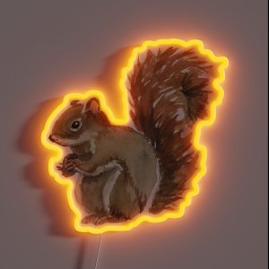 Cute Squirrel Design RGB Neon Sign