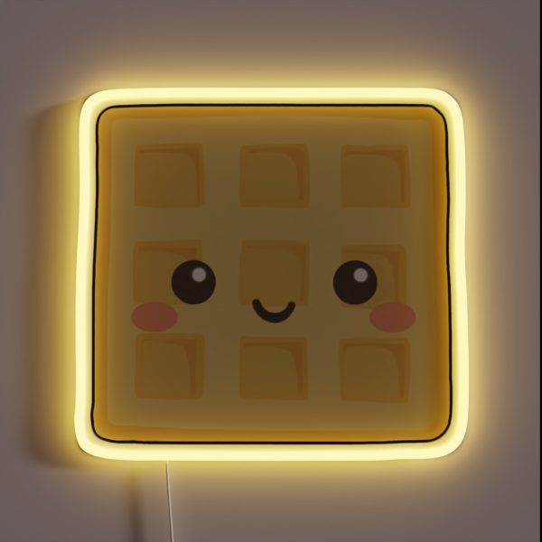Cute Waffle RGB Neon Sign