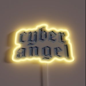Cyber Angel Cybercore Y2K Design RGB Neon Sign Cyber Angel Cybercore Y2K Design RGB Neon Sign