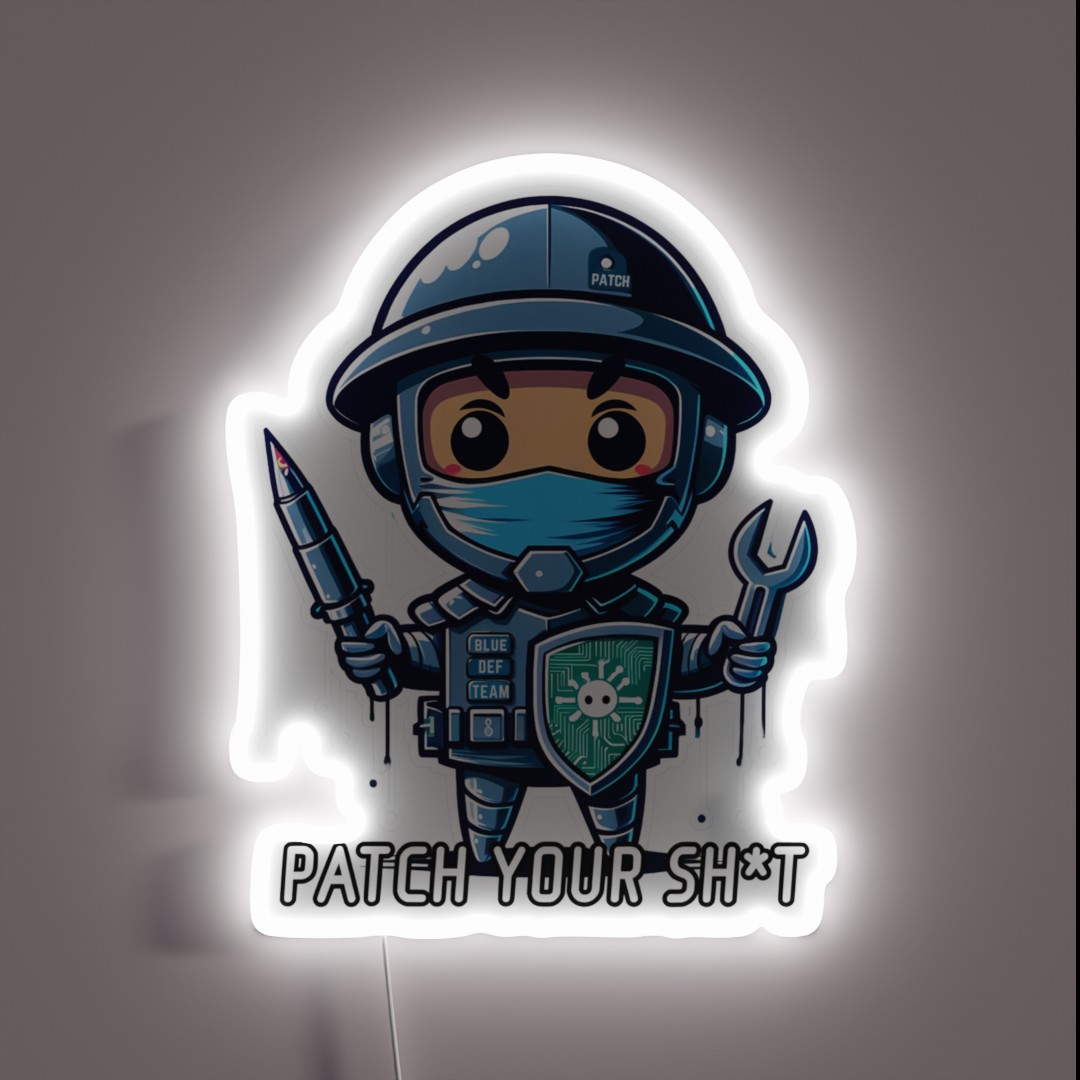 Cyber Security Patch Your Sh T Pen Test RGB Neon Sign Cyber Security Patch Your Sh T Pen Test RGB Neon Sign