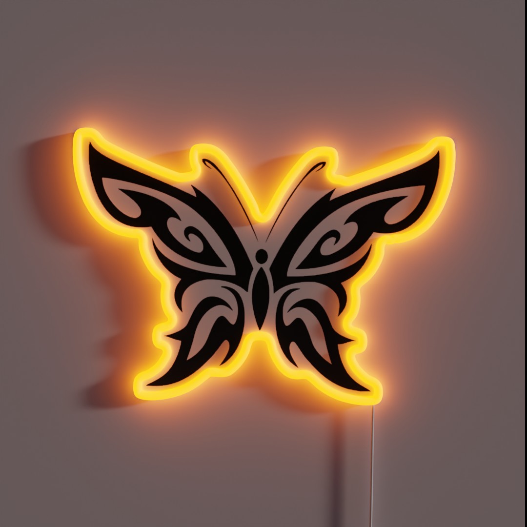 Cyber Y2k Butterfly Black RGB Neon Sign Cyber Y2k Butterfly Black RGB Neon Sign