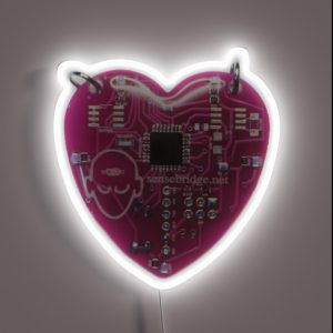 Cyber Y2K Heart RGB Neon Sign