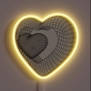 Cybercore 3d Heart RGB Neon Sign
