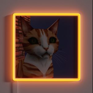 Cybercore Kitty Cat RGB Neon Sign