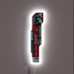 Cyberpunk Corporation Security Level High Micro 76 In Red RGB Neon Sign