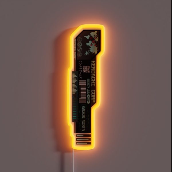 Cyberpunk Corporation Security Level High RGB Neon Sign