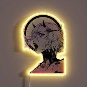 Cyberpunk Glitch Girl Orb Vaporwave Style RGB Neon Sign Cyberpunk Glitch Girl Orb Vaporwave Style RGB Neon Sign