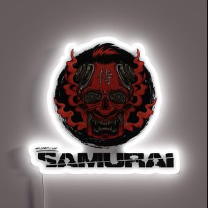 Cyberpunk Samarai RGB Neon Sign