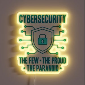Cybersecurity The Few The Proud The Paranoid RGB Neon Sign