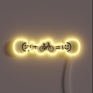 Cycling Makes You Happy RGB Neon Sign