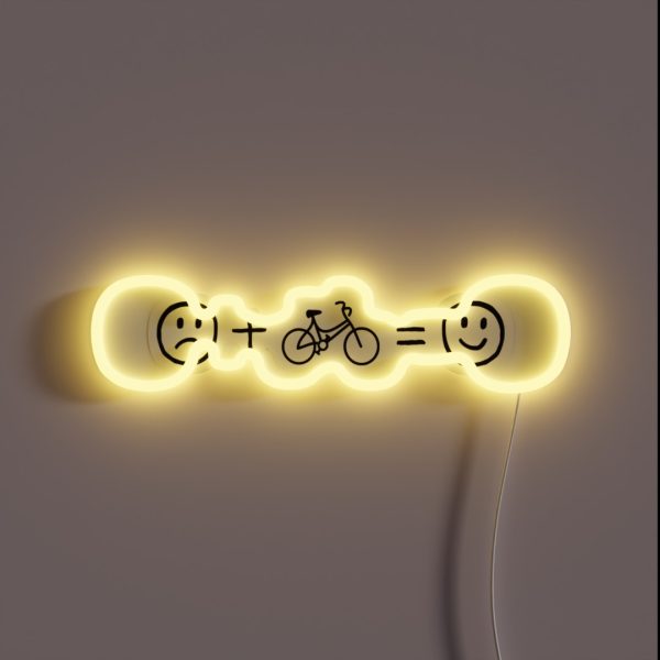 Cycling Makes You Happy RGB Neon Sign
