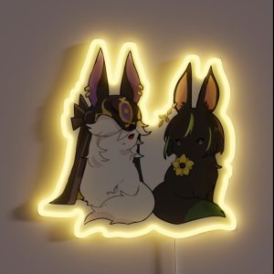 Cyno And Tighnari Cat Genshin Impact RGB Neon Sign Cyno And Tighnari Cat Genshin Impact RGB Neon Sign