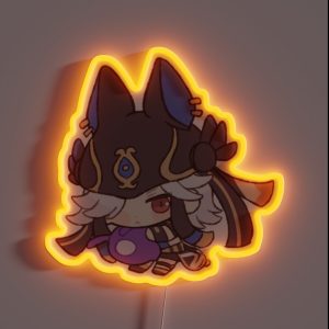 Cyno Chibi Kawaii Genshin Impact RGB Neon Sign Cyno Chibi Kawaii Genshin Impact RGB Neon Sign