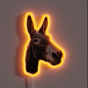 D Is For Donkey RGB Neon Sign
