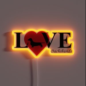 Dachshund LOVE RGB Neon Sign