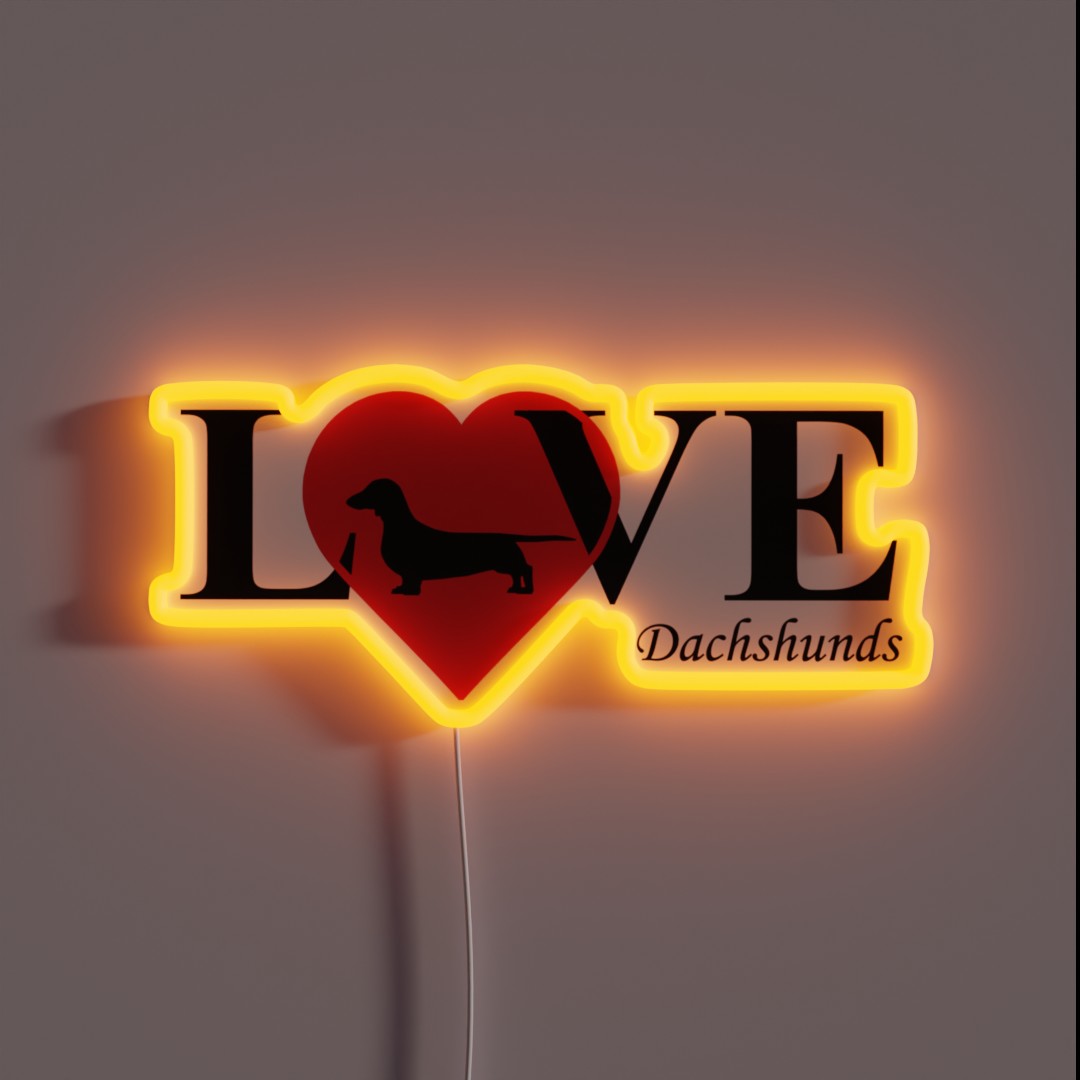 Dachshund LOVE RGB Neon Sign Dachshund LOVE RGB Neon Sign