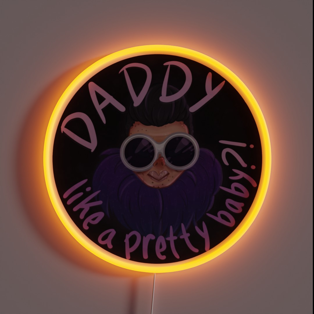 Daddy Like A Pretty Baby RGB Neon Sign Daddy Like A Pretty Baby RGB Neon Sign