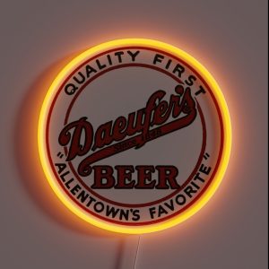 Daeufer S Beer Quality First Allentown S Favorite Allentown Pennsylvania RGB Neon Sign Daeufer S Beer Quality First Allentown S Favorite Allentown Pennsylvania RGB Neon Sign