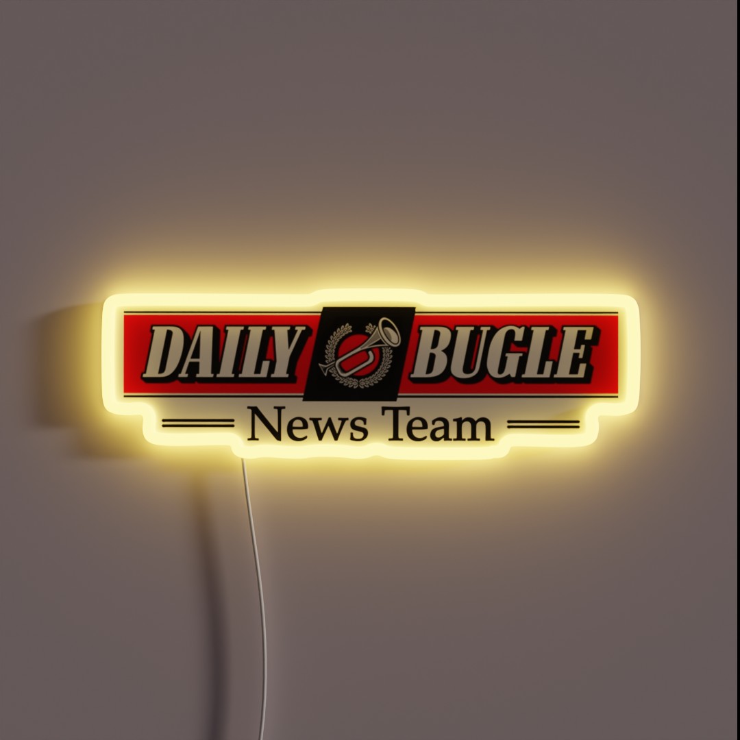Daily Bugle News Team RGB Neon Sign Daily Bugle News Team RGB Neon Sign