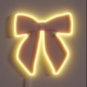 Dainty Aesthetic Pink Bow RGB Neon Sign