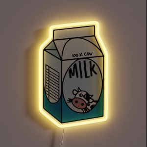Dairy Cow Milk Carton Lactose RGB Neon Sign Dairy Cow Milk Carton Lactose RGB Neon Sign