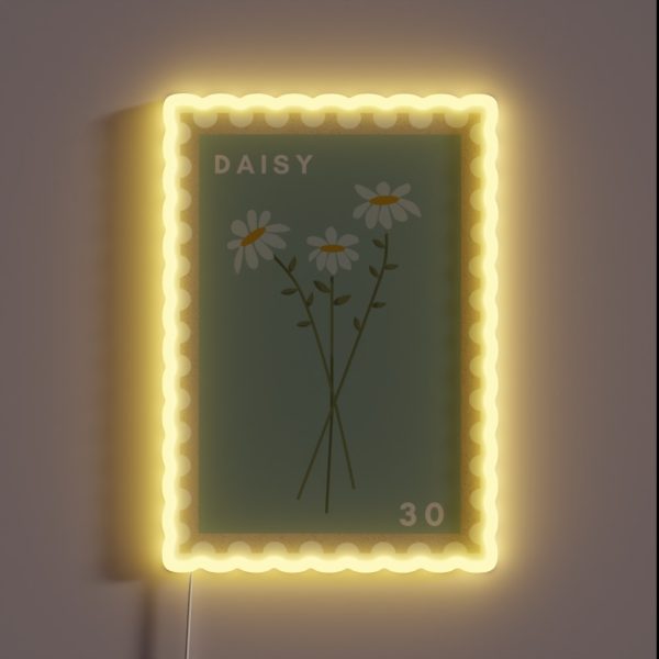 Daisy Stamp RGB Neon Sign