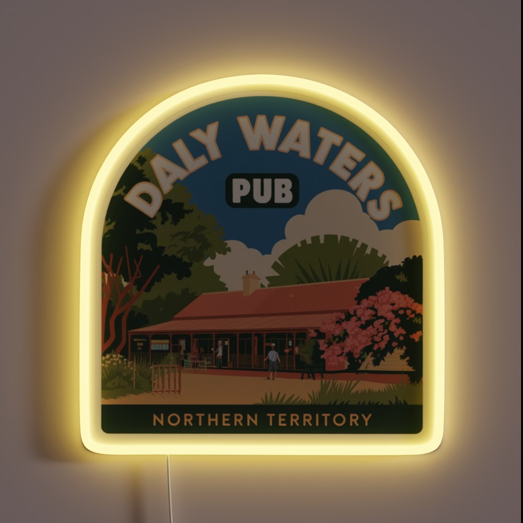 Daly Waters Northern Territory RGB Neon Sign Daly Waters Northern Territory RGB Neon Sign