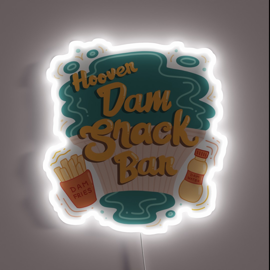 Dam Snack Bar RGB Neon Sign Dam Snack Bar RGB Neon Sign