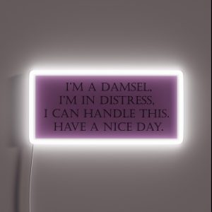 Damsel In Distress RGB Neon Sign