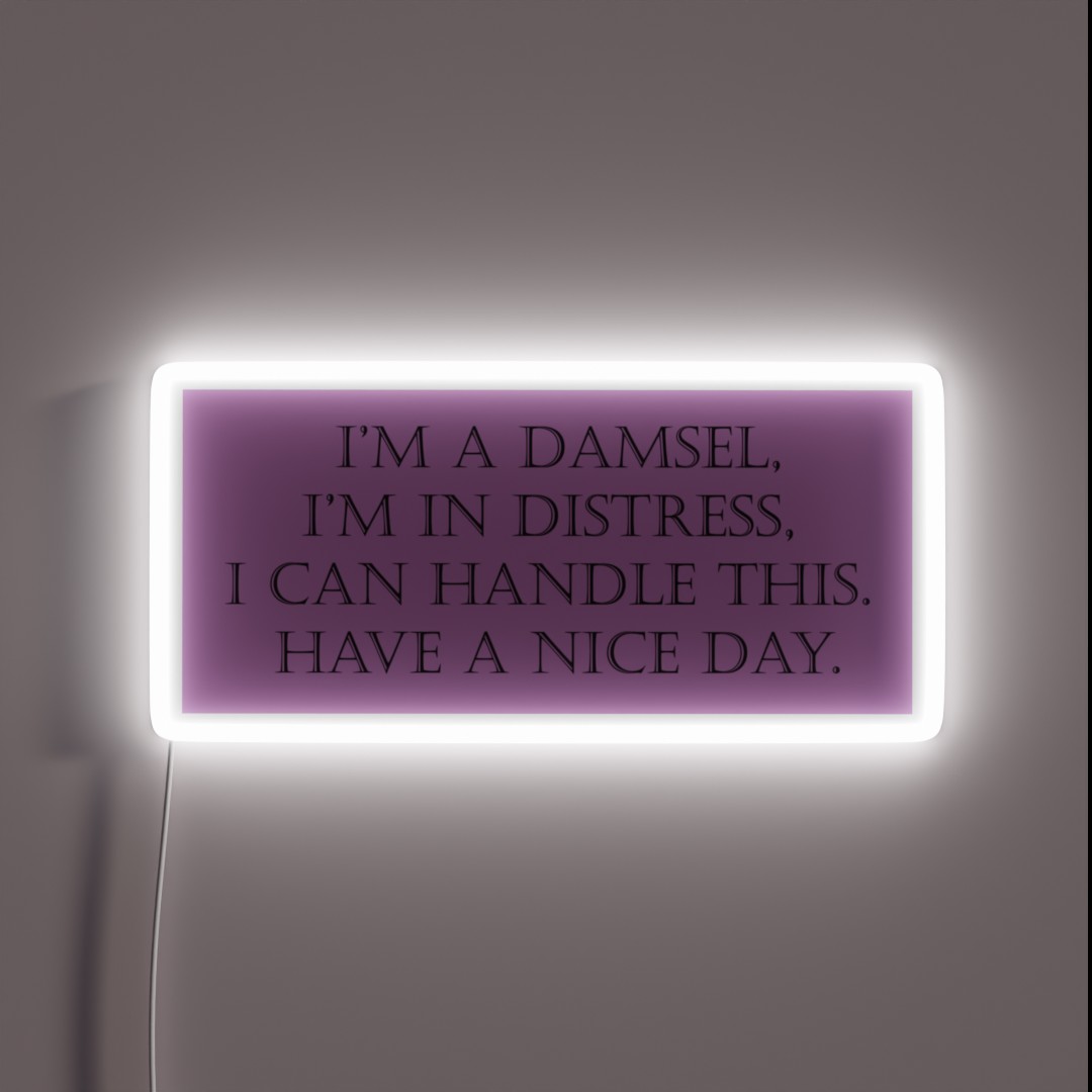 Damsel In Distress RGB Neon Sign Damsel In Distress RGB Neon Sign