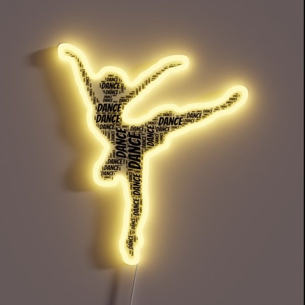 DANCE TYPOGRAPHY POSTER RGB Neon Sign