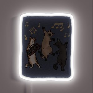 Dancing Cats RGB Neon Sign