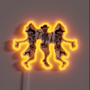 Dancing Skeleton Cowbooys RGB Neon Sign Dancing Skeleton Cowbooys RGB Neon Sign