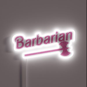Dandd Barbarian Class RGB Neon Sign Dandd Barbarian Class RGB Neon Sign