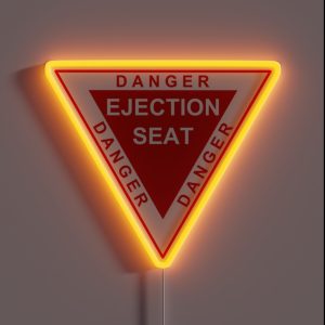 Danger Ejection Seat RGB Neon Sign Danger Ejection Seat RGB Neon Sign