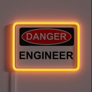 Danger Engineer Warning Sign RGB Neon Sign Danger Engineer Warning Sign RGB Neon Sign