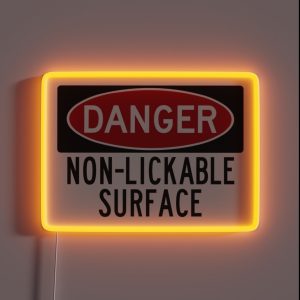Danger Non Lickable RGB Neon Sign Danger Non Lickable RGB Neon Sign