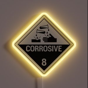 Danger Warning Corrosive Chemical Lab Safety Sign RGB Neon Sign Danger Warning Corrosive Chemical Lab Safety Sign RGB Neon Sign