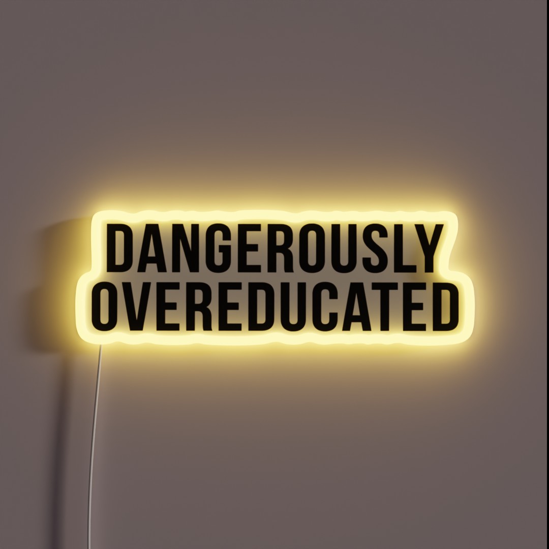 Dangerously Overeducated RGB Neon Sign Dangerously Overeducated RGB Neon Sign