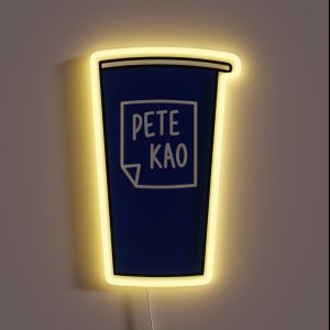 Dark Blue Kiss Petekao Cup RGB Neon Sign