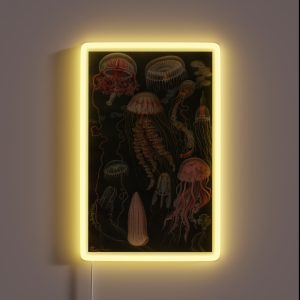 Dark Jellyfish Poster RGB Neon Sign Dark Jellyfish Poster RGB Neon Sign
