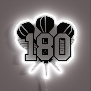 Darts 180 Onehundredandeigthy Of Dartshero24 RGB Neon Sign