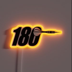 Darts 180 Sport Drawing RGB Neon Sign