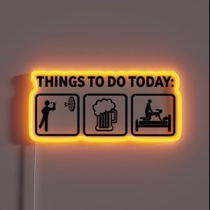 Darts Funny Things To Do Today RGB Neon Sign Darts Funny Things To Do Today RGB Neon Sign