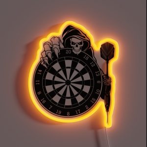 Darts Grim Reaper Skeleton RGB Neon Sign Darts Grim Reaper Skeleton RGB Neon Sign
